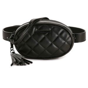 NEVER USED Aldo Black Quilted Fanny Pack
